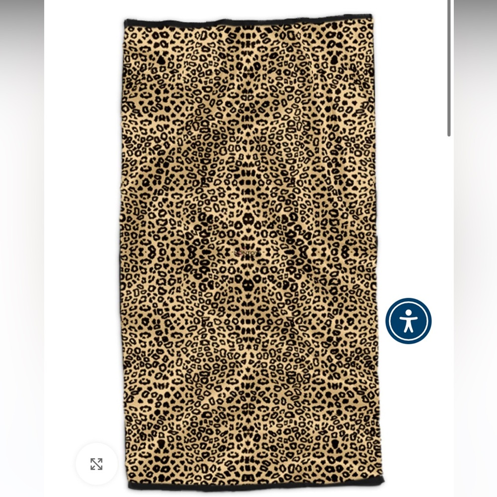 NWOT LILIANA MONTOYA Towel Beach Square Jaguar Brown